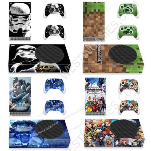 Designer Skin Sticker Colourful for XBOX Series S System + XBOX Series S Controller Decal - Customs Themes