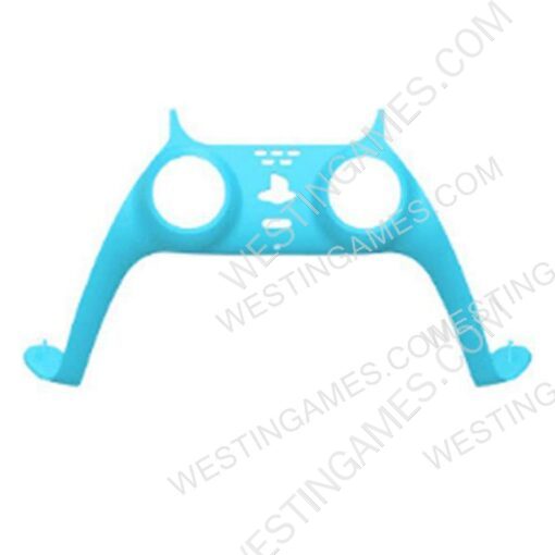 Decorative Strip Handle PC Shell Cover For PS5 Gamepad Controller - Light Blue