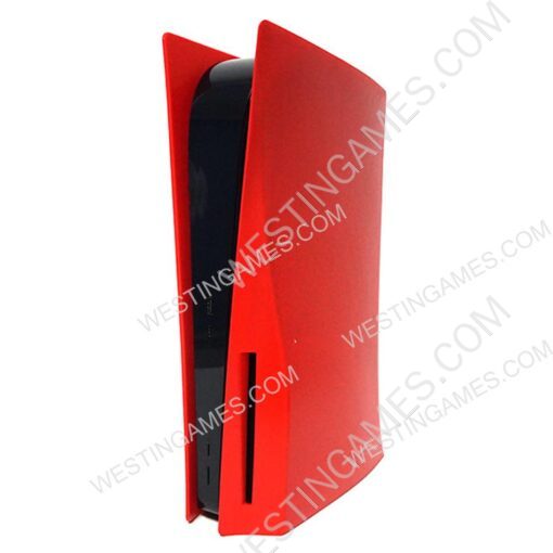 Replacement housing case Faceplate Cover for ps5 uhd system - red