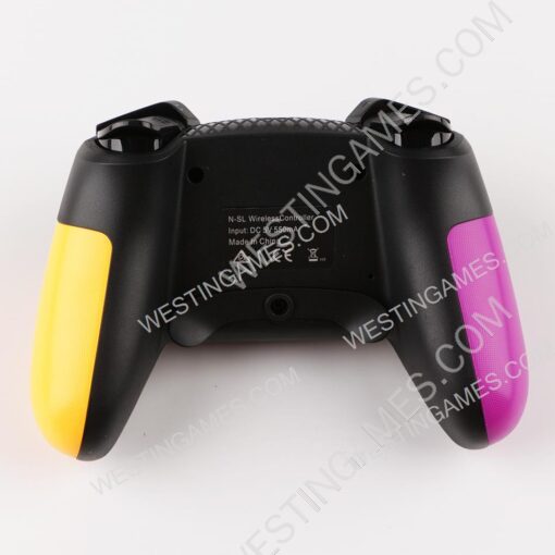 T23 Wireless Bluetooth Pro Gamepad Controller with Rear Button and 6 Axis for Switch - Purple Orange - Image 2