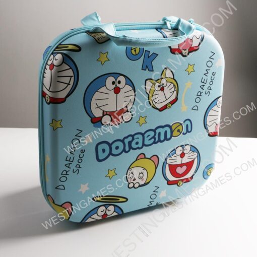 Square Hard Carrying Case Travel Pouch Bag for switch Ring Fit- Doraemon theme