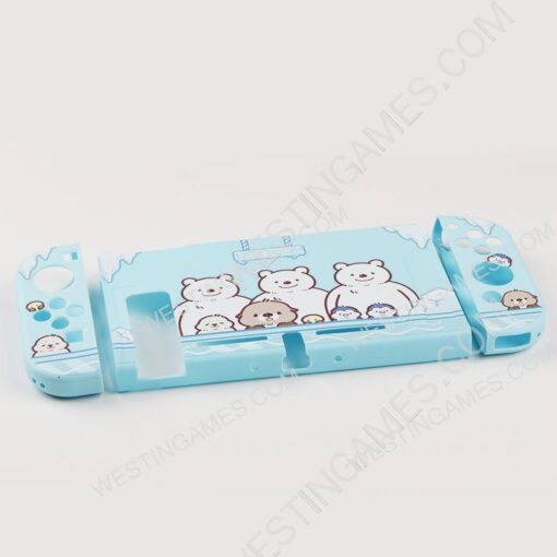Soft TPU Grip Case and Ergonomic Shock-Absorption Cover for Switch Polar Bears