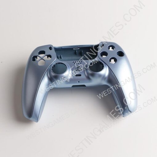 Replacement Top and Bottom Housing Shell Case for Playstation 5 PS5 Controller - Titanium Blue