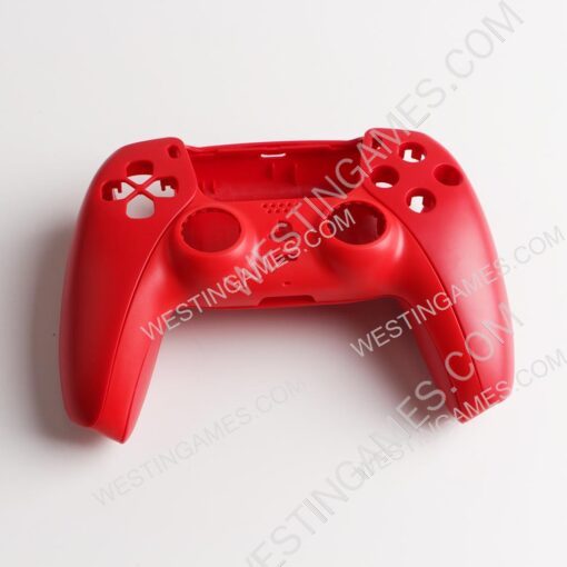 Replacement Top and Bottom Housing Shell Case for Playstation 5 PS5 Controller - Red