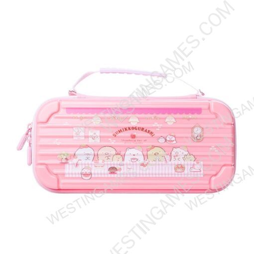 New Upgrade Protective Storage Hard Case Carrying Bag for Switch Pink- Corner creature dinner