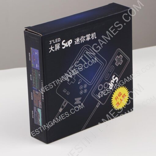 SUP FC-3 Inch screen Built-in 400 Games Retro TV Handheld Game Box Console double Players - Yellow - Image 2