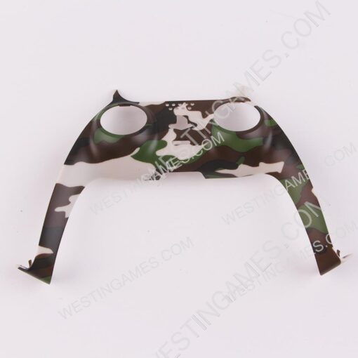 Decorative Strip Handle PC Shell Cover For PS5 Gamepad Controller - Camouflage Green