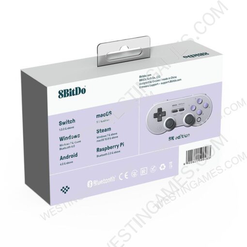 New 8bitdo SN30 Pro Bluetooth Wireless Gamepad Controller Purple Button for Android IOS MacOS PC and Switch - Image 3