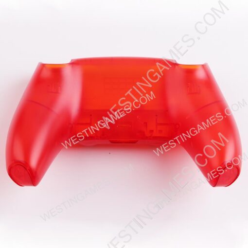 Replacement Transparent Top and Bottom Housing Shell Case for Playstation 5 PS5 Controller -  Clear Red - Image 2