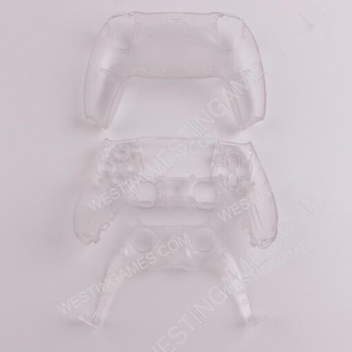 Replacement Transparent Top and Bottom Housing Shell Case for Playstation 5 PS5 Controller -  Clear - Image 3