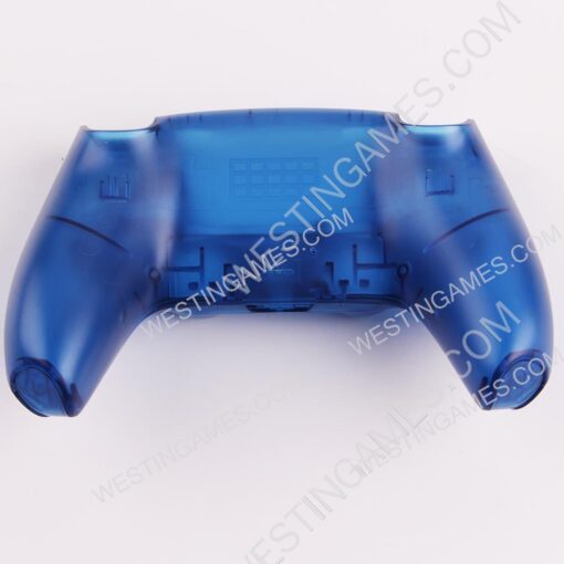 Replacement Top and Bottom Housing Shell Case for Playstation 5 PS5 Controller - Clear Blue - Image 2