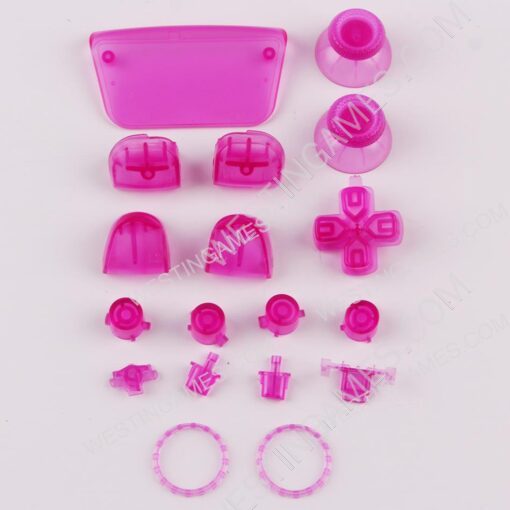 Complete Button Keys V1.0 for PS5 Controller Accessories 16pc Set - Clear Light Purple - Image 2