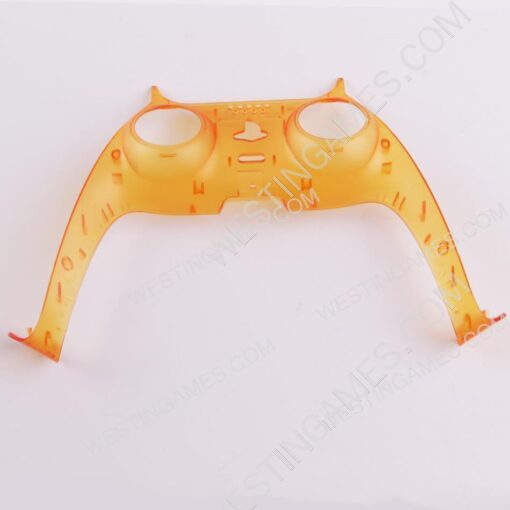 Decorative Strip Handle PC Shell Cover For PS5 Gamepad Controller - Clear Yellow