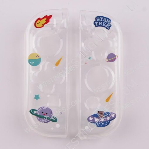 Soft Clear TPU+PC Grip Case and Ergonomic Shock-Absorption Cover for Switch Travel in space - Image 2