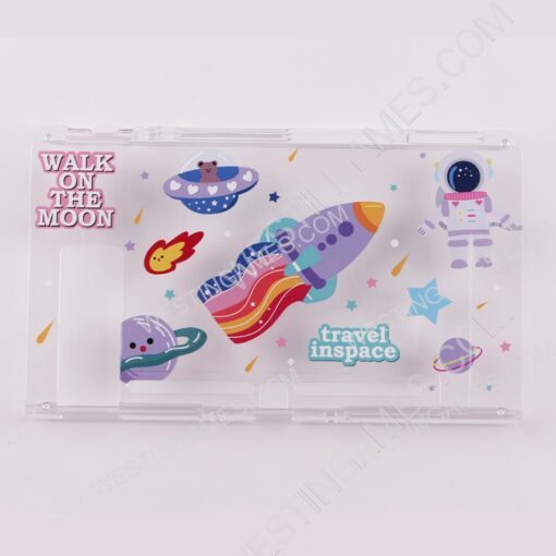 Soft Clear TPU+PC Grip Case and Ergonomic Shock-Absorption Cover for Switch Travel in space - Image 3