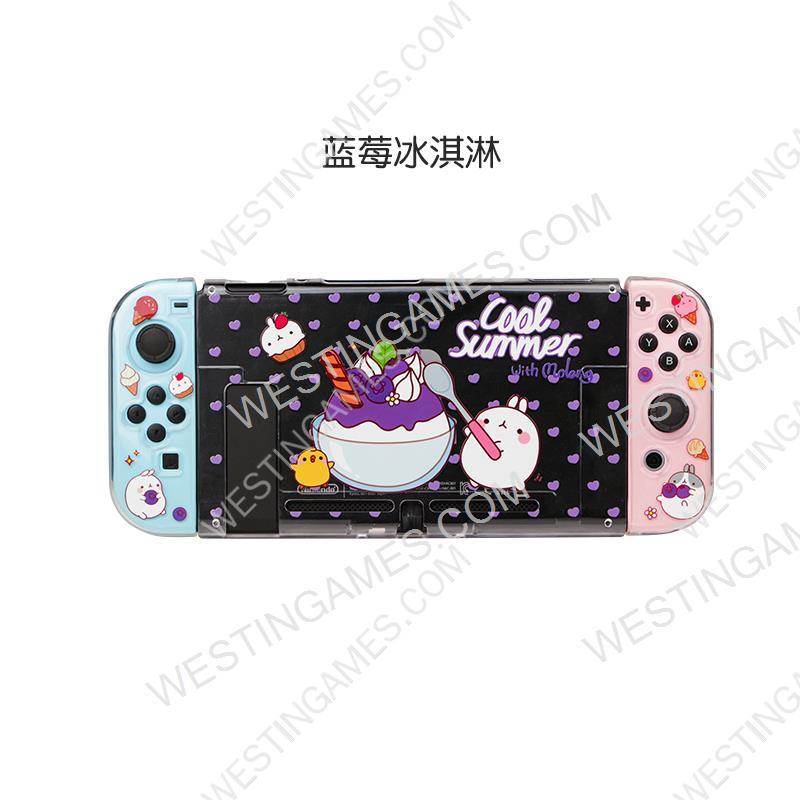 Soft Clear TPU+PC Grip Case and Ergonomic Shock-Absorption Cover for Switch