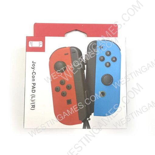 Wireless Bluetooth L/R Joycon Game Controller with Hand Wrist for NS Switch - Left Red and Rgith Blue - Image 2