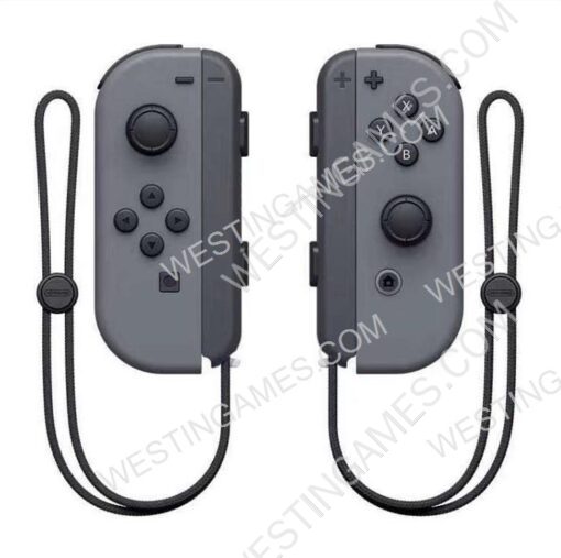 Wireless Bluetooth L/R Joycon Game Controller with Hand Wrist for NS Switch - Grey