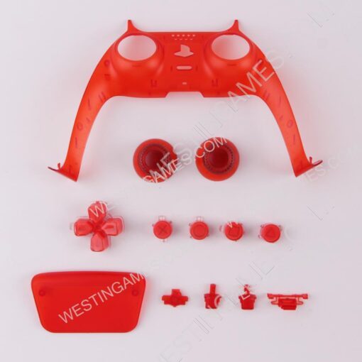 13 in 1 Button Set D-pad Direction Key L1 R1 L2 R2 Buttons Replacement for PS5 Clear Red