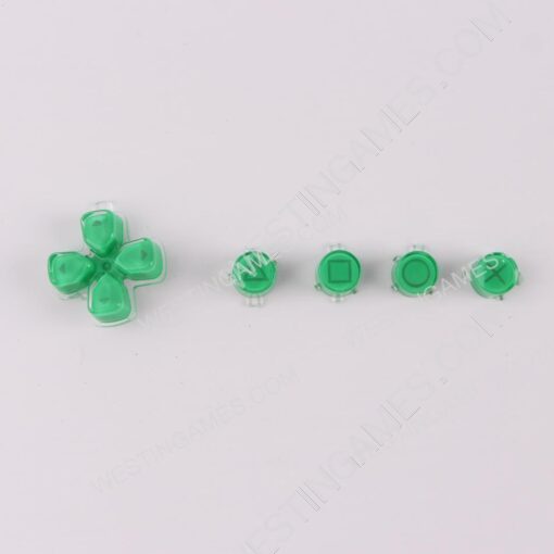 13 in 1 Button Set D-pad Direction Key L1 R1 L2 R2 Buttons Replacement for PS5 Clear Green - Image 2