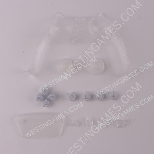 13 in 1 Button Set D-pad Direction Key L1 R1 L2 R2 Buttons Replacement for PS5 Clear White