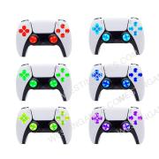 Multi-Colors Luminated D-pad Thumbsticks ABXY Action Buttons LED Kit for PS5 04