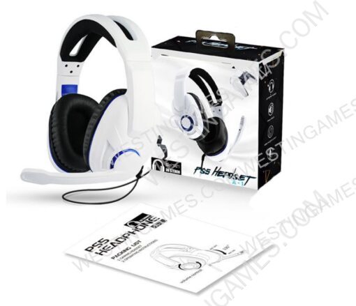 Wired Headphones With 3D Microphone Surround Sound Earphones Gaming Headset For PS5 Xbox One PC -- White - Image 2