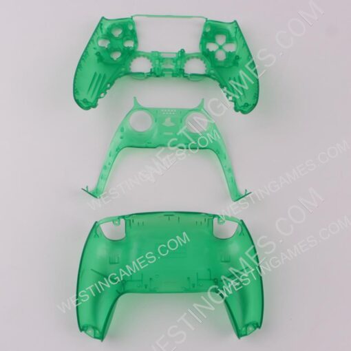 Replacement Complete Housing Shell Case with Button Kit for Playstation 5 PS5 Dualsence Controller - Clear Green - Image 2