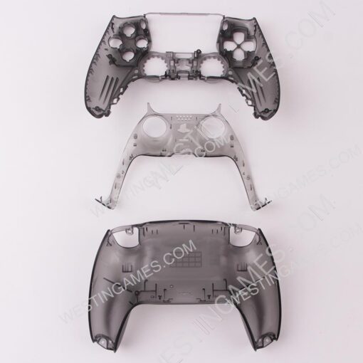 Replacement Complete Housing Shell Case with Button Kit for Playstation 5 PS5 Dualsence Controller - Clear Black - Image 2