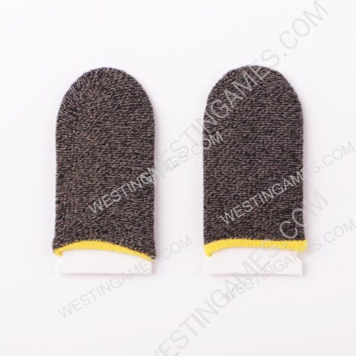 18-Pin Finger Cover Game Control for PUBG Sweat Proof Non-Scratch Sensitive Touch Screen Gaming Finger Thumb Sleeve Gloves Yellow - Image 3