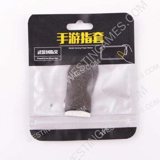 18-Pin Finger Cover Game Control for PUBG Sweat Proof Non-Scratch Sensitive Touch Screen Gaming Finger Thumb Sleeve Gloves Black