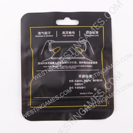 18-Pin Finger Cover Game Control for PUBG Sweat Proof Non-Scratch Sensitive Touch Screen Gaming Finger Thumb Sleeve Gloves Black - Image 2