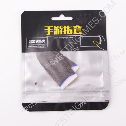 18-Pin Finger Cover Game Control for PUBG Sweat Proof Non-Scratch Sensitive Touch Screen Gaming Finger Thumb Sleeve Gloves Blue