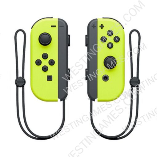 Wireless Bluetooth L/R Joycon Game Controller with Hand Wrist for NS Switch - Light Yellow