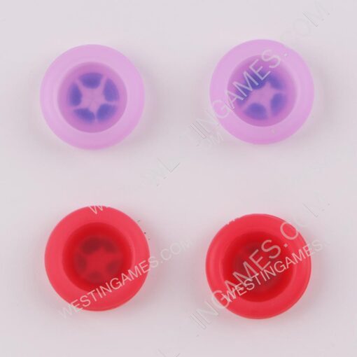 New 4in1 Night Light Captain America Thumb Grips Analog Caps Silicone Rubber For PS5 Red Purple - Image 3