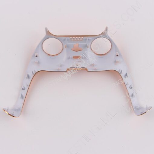 Mirror Chrome Decorative Strip Handle PC Shell Cover For PS5 Gamepad Controller - Orange - Image 2