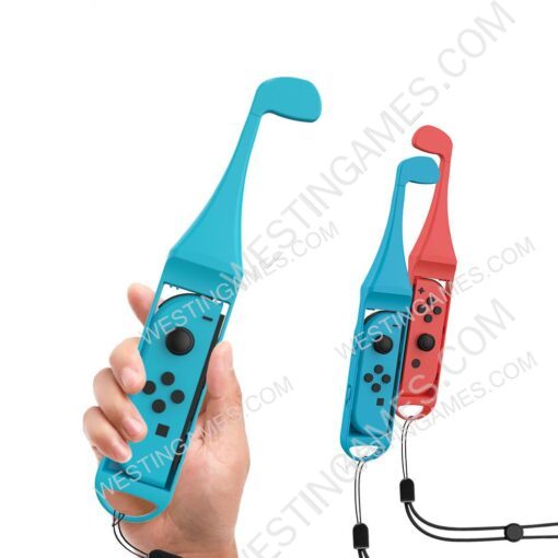 Golf Games Accessories Controller Grip Joy-Con Golf Club for Nintendo Switch Blue/Red - Image 2