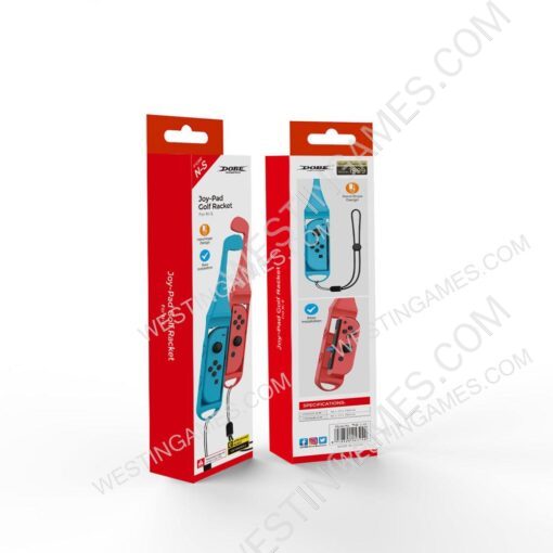 Golf Games Accessories Controller Grip Joy-Con Golf Club for Nintendo Switch Blue/Red - Image 3
