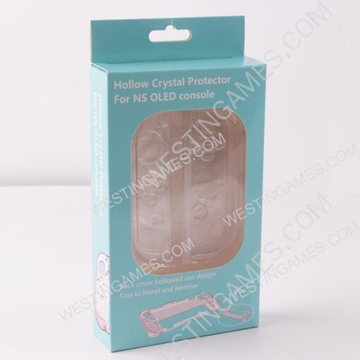 New 3in1 Transparent Crystal Protecting Cover Case for Nintendo Switch OLED Gamepad - Clear