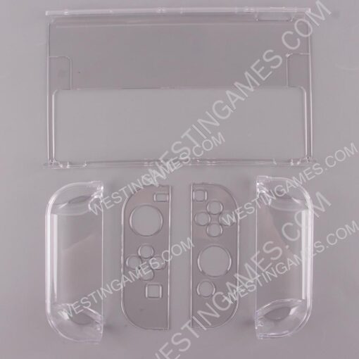 New 3in1 Transparent Crystal Protecting Cover Case for Nintendo Switch OLED Gamepad - Clear - Image 3