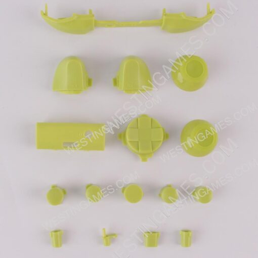 Full Set Dpad ABXY Grips Stick Bumpers Triggers Buttons Replacement for Xbox Series S/X Controller - Green