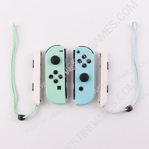 Wireless Bluetooth L/R Joycon Game Controller with Hand Wrist for NS Switch - Green and Blue
