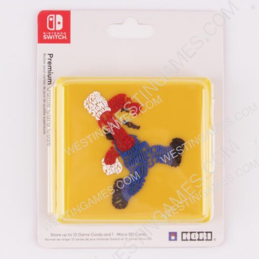 12 Slots Mario Game Card Cartridge Storage Case Box for NS Switch - Yellow