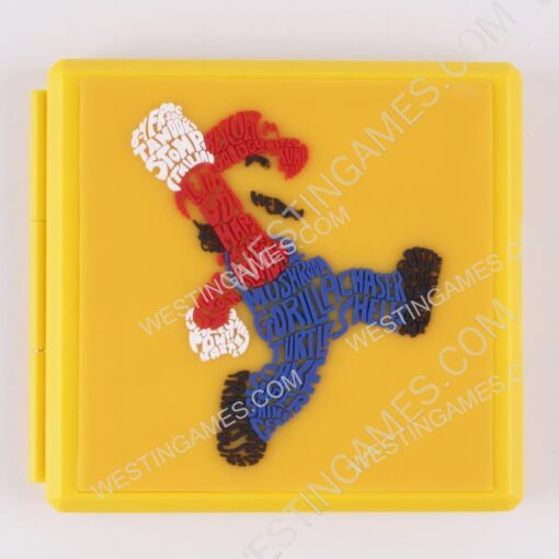 12 Slots Mario Game Card Cartridge Storage Case Box for NS Switch - Yellow - Image 2