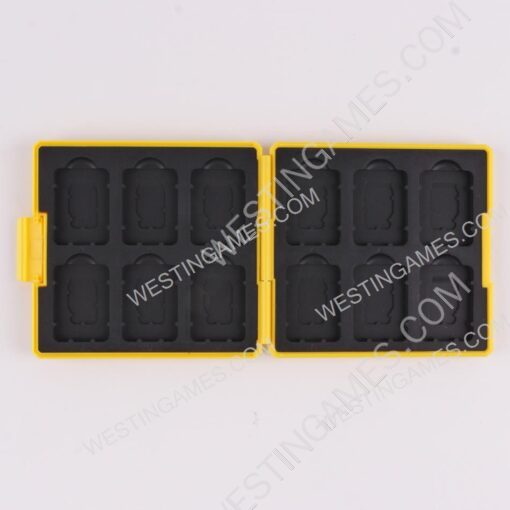 12 Slots Mario Game Card Cartridge Storage Case Box for NS Switch - Yellow - Image 4
