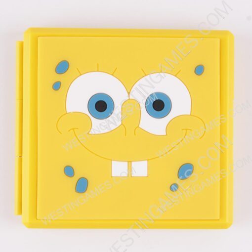 12 Slots SpongeBob Game Card Cartridge Storage Case Box for NS Switch - Yellow - Image 2