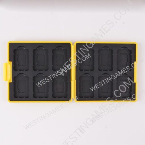 12 Slots SpongeBob Game Card Cartridge Storage Case Box for NS Switch - Yellow - Image 4