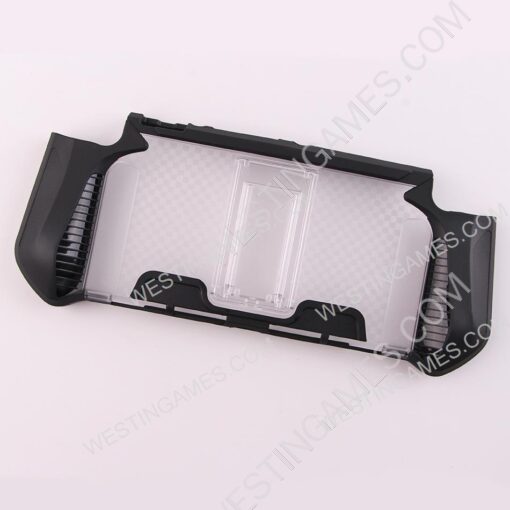 Comfortable PC Frame + tpu Grip Case and Ergonomic Shock-Absorption Cover for NS Switch OLED Clear - Image 3