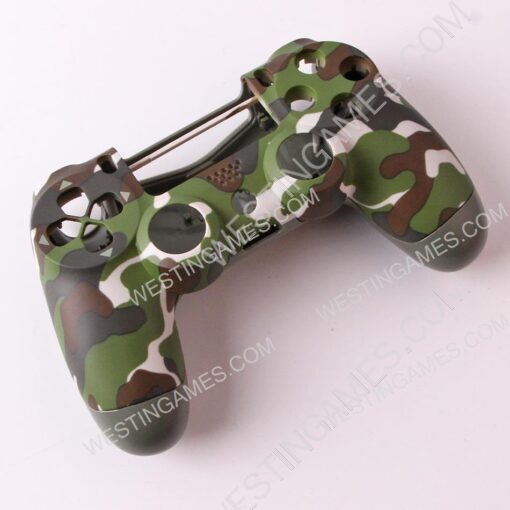 Replacement Top and Bottom Housing Shell Case for ps4 Controller JDM-050 - Camouflage Green - Image 2