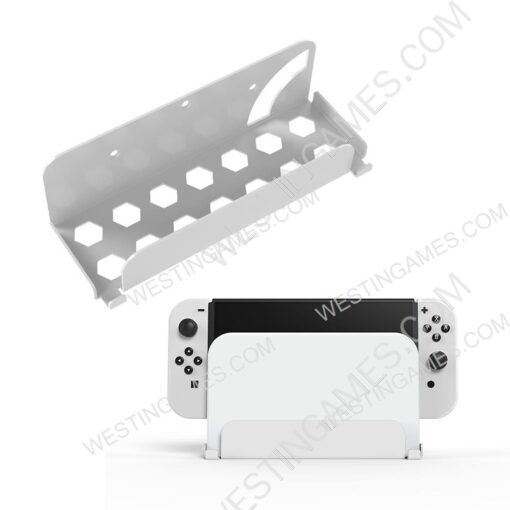 2in1 Wall Bracket Host Rack Dock Station Cooling Shelf Hanger Game Accessories for Swtich OLED Console Joycon - Image 2